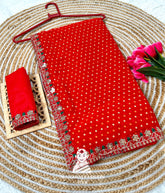 Rajasthani Bandhani Chundri Saree for Festivals & Weddings