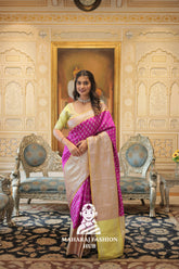 Premium Kanjivaram Silk Saree with Rich Zari Weaving