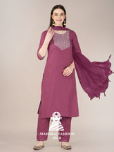 Maharaj Fashion Hub Women's Elegant Kurti Pant Dupatta Set
