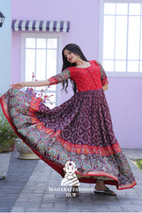 Grace in Every Step β Patola Printed Gown