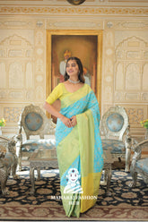 Exquisite Kanjivaram Silk Saree with Handcrafted Zari Weave