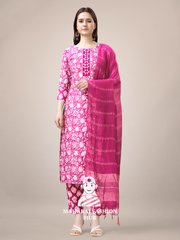 Maharaj Fashion Hub Women's Elegant Kurti Pant Dupatta Set
