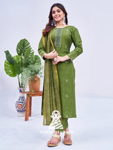 Maharaj Fashion Hub Women's Elegant Kurti Pant Dupatta Set