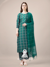 Maharaj Fashion Hub Women's Elegant Kurti Pant Dupatta Set