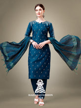 Maharaj Fashion Hub Women's Elegant Kurti Pant Dupatta Set