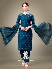 Maharaj Fashion Hub Women's Elegant Kurti Pant Dupatta Set