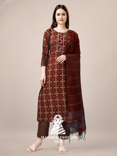 Maharaj Fashion Hub Women's Elegant Kurti Pant Dupatta Set