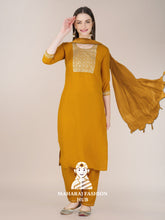 Maharaj Fashion Hub Women's Elegant Kurti Pant Dupatta Set