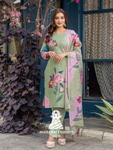 Maharaj Fashion Hub Women's Elegant Kurti Pant Dupatta Set