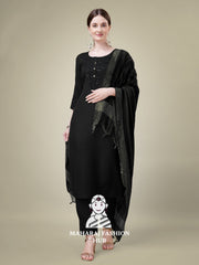 Maharaj Fashion Hub Women's Elegant Kurti Pant Dupatta Set