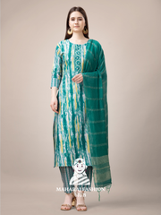 Maharaj Fashion Hub Women's Elegant Kurti Pant Dupatta Set