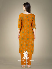 Maharaj Fashion Hub Women's Elegant Kurti Pant Dupatta Set