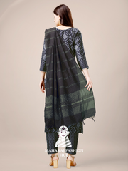 Maharaj Fashion Hub Women's Elegant Kurti Pant Dupatta Set