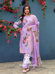 Maharaj Fashion Hub Women's Elegant Kurti Pant Dupatta Set