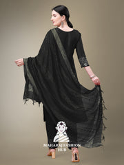 Maharaj Fashion Hub Women's Elegant Kurti Pant Dupatta Set