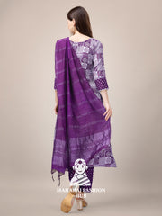 Maharaj Fashion Hub Women's Elegant Kurti Pant Dupatta Set