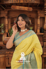 Royal Drape in Kanjivaram Silk with Artistic Zari Work