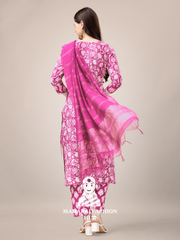 Maharaj Fashion Hub Women's Elegant Kurti Pant Dupatta Set