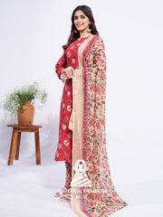 Maharaj Fashion Hub Women's Elegant Kurti Pant Dupatta Set