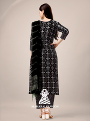 Maharaj Fashion Hub Women's Elegant Kurti Pant Dupatta Set