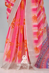 Soft as Bloom, Strong as Silver – Premium Linen Sarees