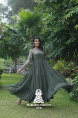 Faux Blooming Fabric Elegance Gown π