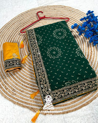 Traditional Lahariya print Georgette saree
