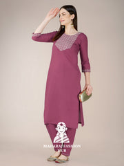 Maharaj Fashion Hub Women's Elegant Kurti Pant Dupatta Set