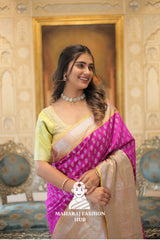 Classic Kanjivaram Silk Drape with Glorious Zari Finish