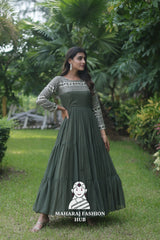 Faux Blooming Fabric Elegance Gown π