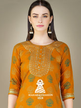 Maharaj Fashion Hub Women's Elegant Kurti Pant Dupatta Set