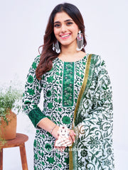 Maharaj Fashion Hub Women's Elegant Kurti Pant Dupatta Set