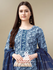 Maharaj Fashion Hub Women's Elegant Kurti Pant Dupatta Set