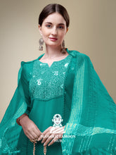 Maharaj Fashion Hub Women's Elegant Kurti Pant Dupatta Set