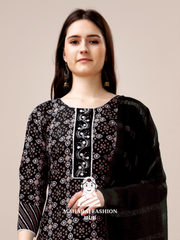 Maharaj Fashion Hub Women's Elegant Kurti Pant Dupatta Set