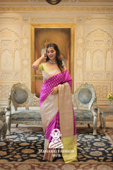 Classic Kanjivaram Silk Drape with Glorious Zari Finish
