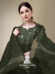 Maharaj Fashion Hub Women's Elegant Kurti Pant Dupatta Set