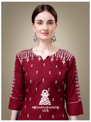 Maharaj Fashion Hub Women's Elegant Kurti Pant Dupatta Set