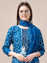 Maharaj Fashion Hub Women's Elegant Kurti Pant Dupatta Set