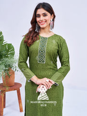 Maharaj Fashion Hub Women's Elegant Kurti Pant Dupatta Set