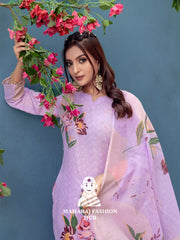 Maharaj Fashion Hub Women's Elegant Kurti Pant Dupatta Set