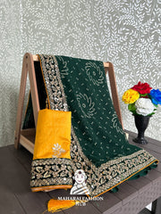 Traditional Lahariya print Georgette saree