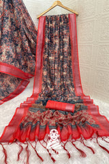 Silver Bloom – Premium Linen Saree Collection