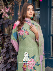 Maharaj Fashion Hub Women's Elegant Kurti Pant Dupatta Set