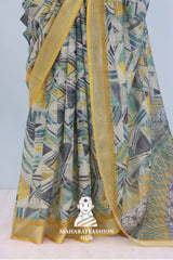 🌸 Bloom in Silver – Premium Linen Sarees for Every Occasion