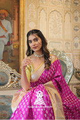 Classic Kanjivaram Silk Drape with Glorious Zari Finish