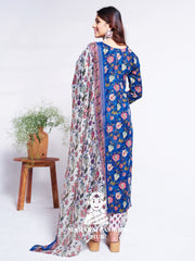 Maharaj Fashion Hub Women's Elegant Kurti Pant Dupatta Set