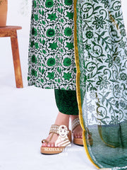 Maharaj Fashion Hub Women's Elegant Kurti Pant Dupatta Set