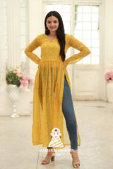 ✨ Royal Vibes in Every Fold – Fox Georgette Kurti