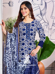 Maharaj Fashion Hub Women's Elegant Kurti Pant Dupatta Set